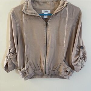 Pinky Women's Utility Jacket in Taupe